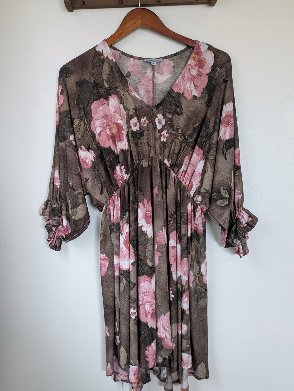 Boho Floral Scoop Neck Dress